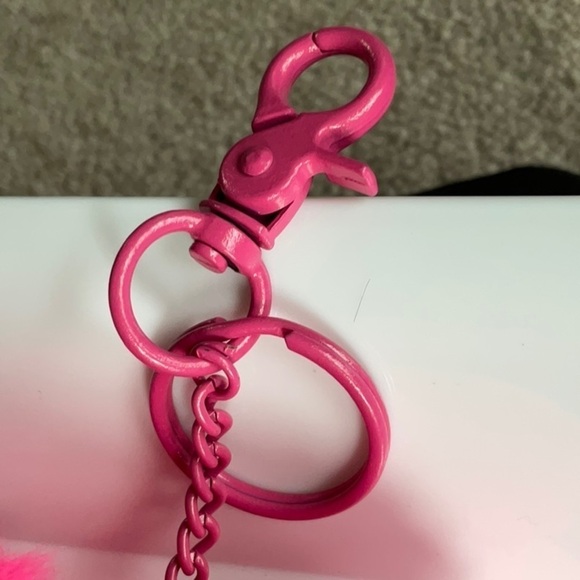 Pink heart keychain or purse charm - Picture 3 of 3